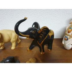 Uitverkoop!! 6 mooie olifantenbeelden voor €95,-!