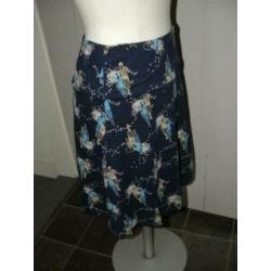 Donkerblauwe allover printed King Louie rok maat S