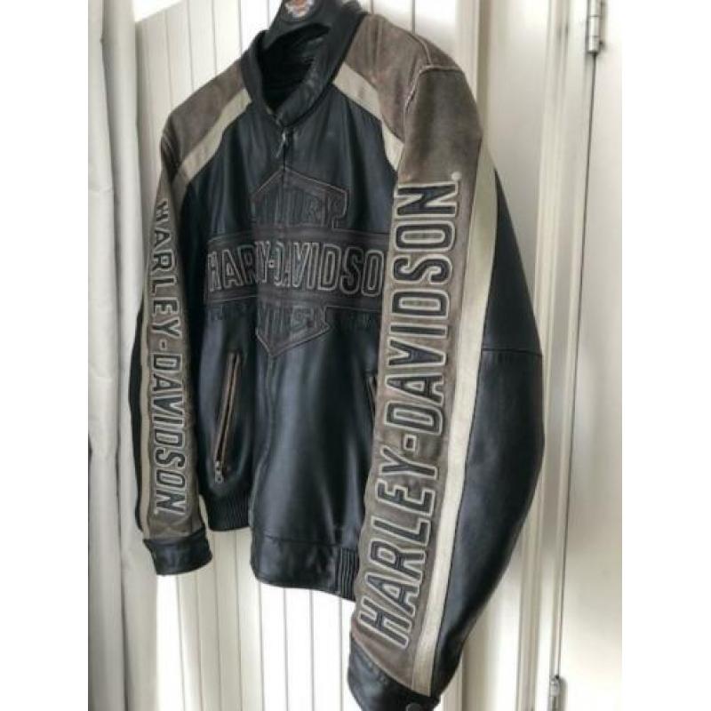 Harley Davidson Kalfslederen Motorjack (Maat L)