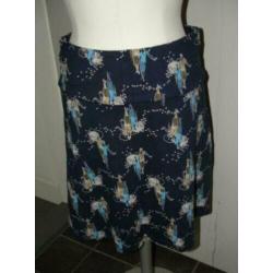 Donkerblauwe allover printed King Louie rok maat S