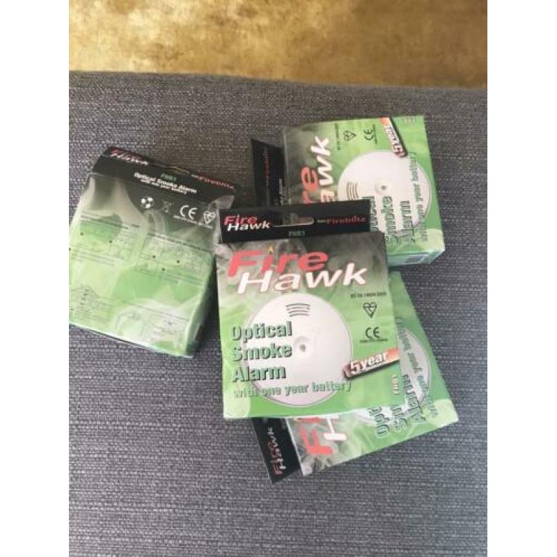 Fire Hawk 4x rookmelders nieuw in doos. Set voor 20 euro.