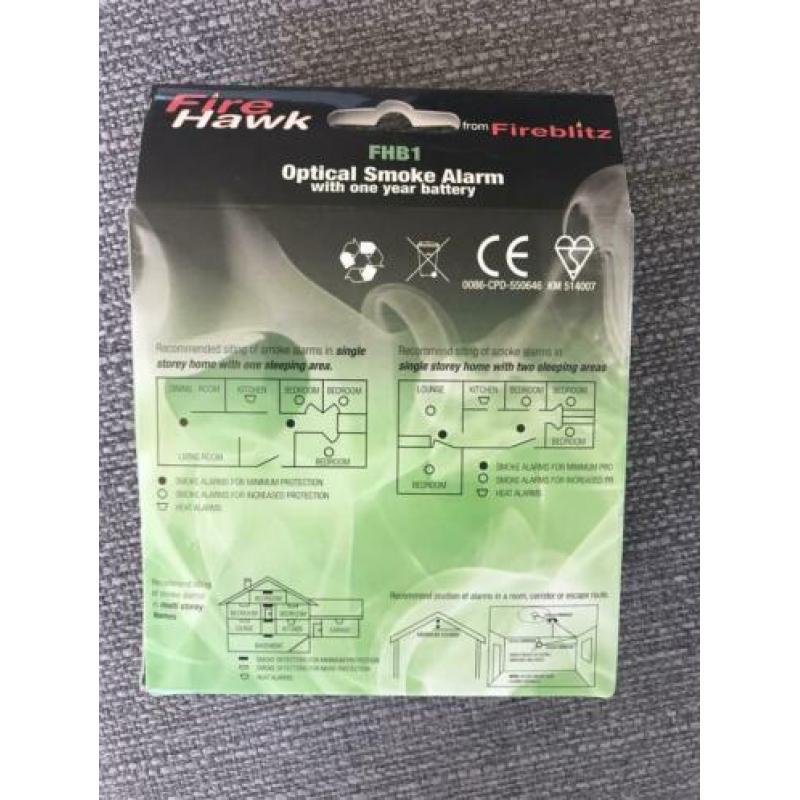 Fire Hawk 4x rookmelders nieuw in doos. Set voor 20 euro.