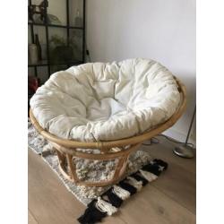Rotan papasan stoel met kussen