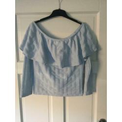 Apart lichtblauw shirt Delousion maat m