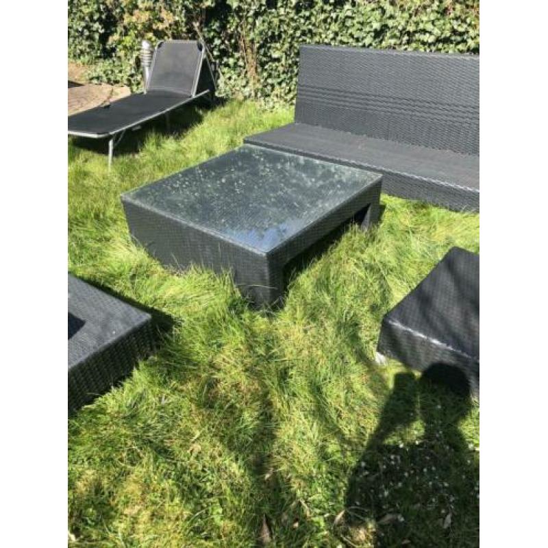Lage loungeset antraciet