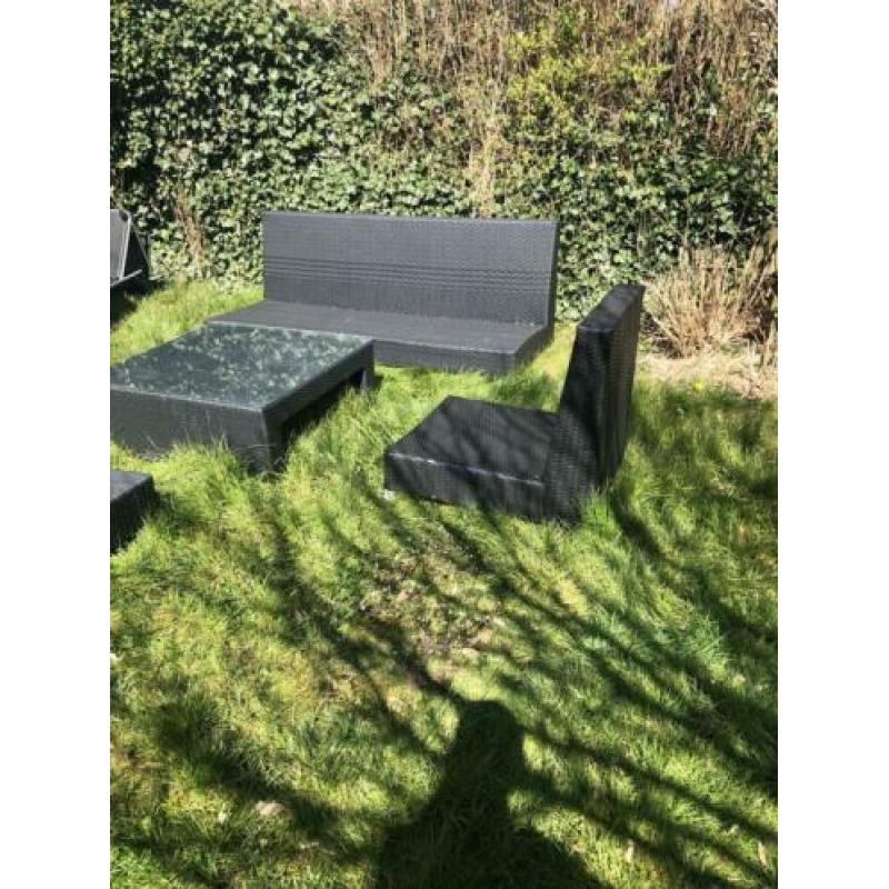 Lage loungeset antraciet