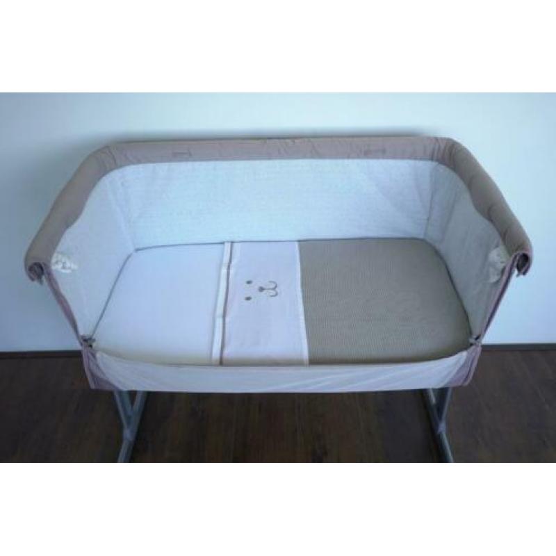 Grijze, roze, beige Chicco Next2me co-sleeper gratis bezorgd