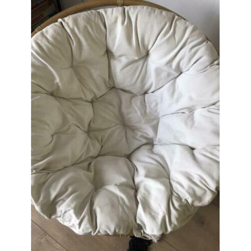 Rotan papasan stoel met kussen