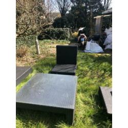 Lage loungeset antraciet