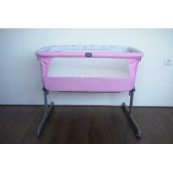 Grijze, roze, beige Chicco Next2me co-sleeper gratis bezorgd