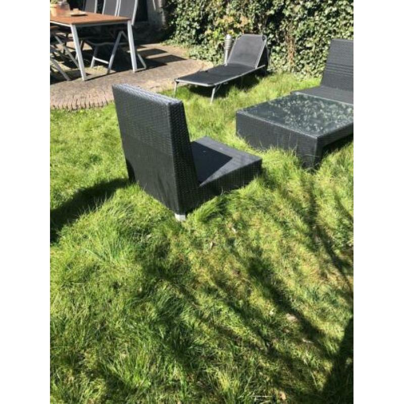 Lage loungeset antraciet