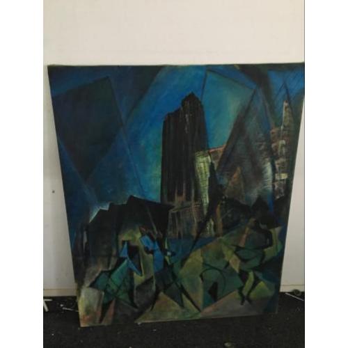 Abstract schilderij van de janrz