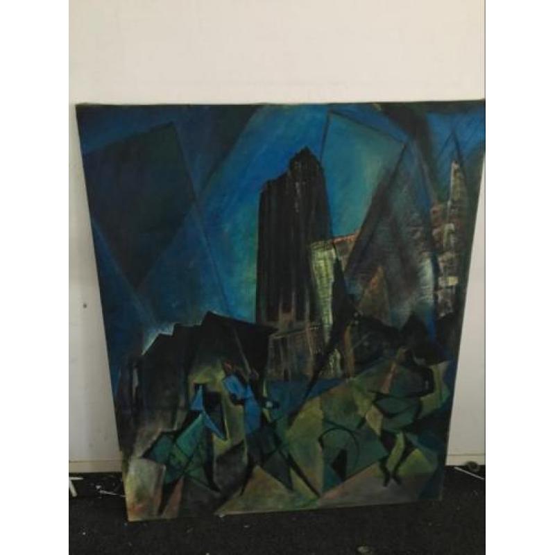Abstract schilderij van de janrz