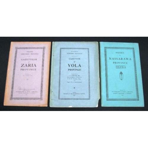 Gazetteer of Yola Kano Ilorin Nassarawa Zaria Muri 1920-27