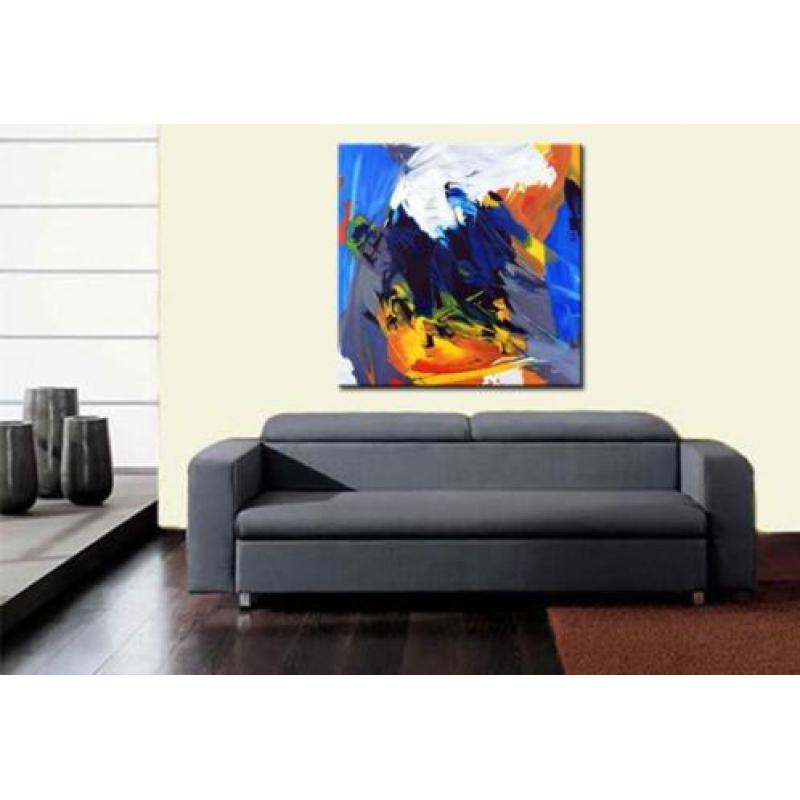 d803 Abstract modern olieverf schilderij 100x100cm