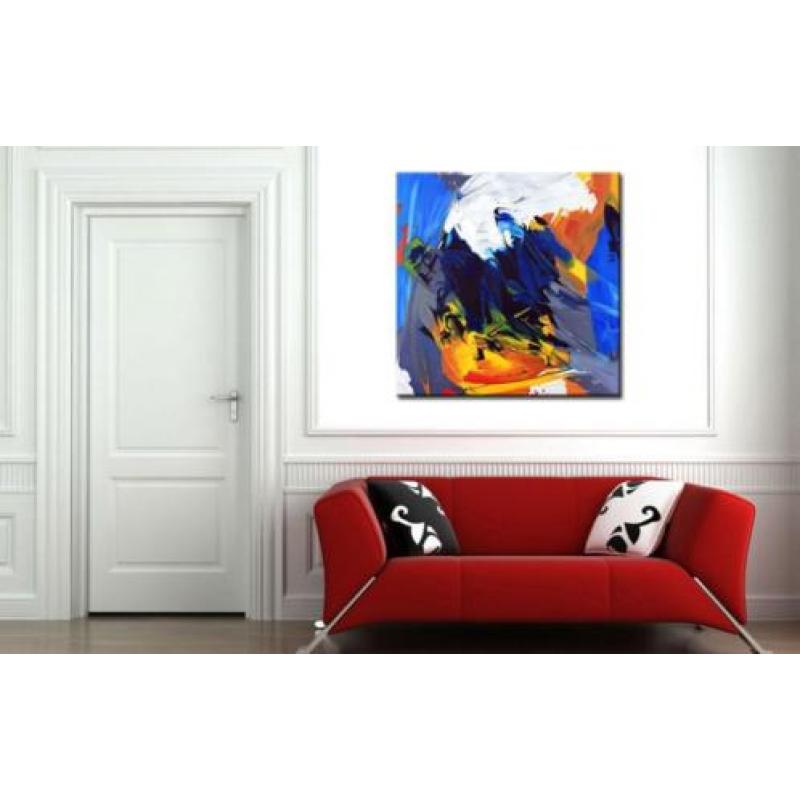 d803 Abstract modern olieverf schilderij 100x100cm