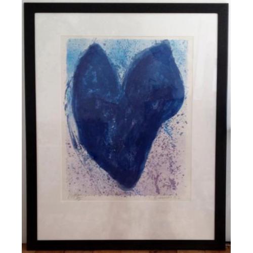 Grote, zeldzame litho Jan Cremer "Blue Tulip"110x145cm: €850