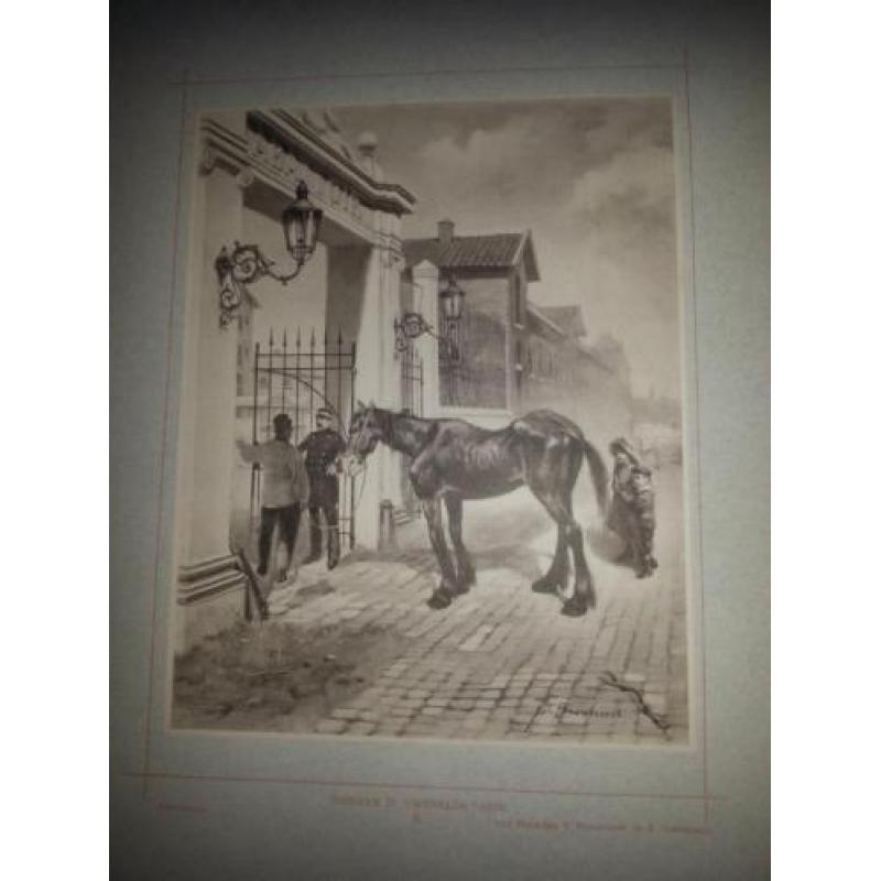 antiek boek 1890 van alles wat 20 teekeningen IN BAND