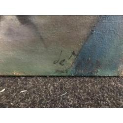 Abstract schilderij van de janrz
