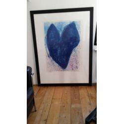 Grote, zeldzame litho Jan Cremer "Blue Tulip"110x145cm: €850