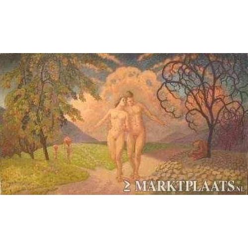 =======mannelijk+vrouwelijk naakt=uit 1932===gesigneerd=====