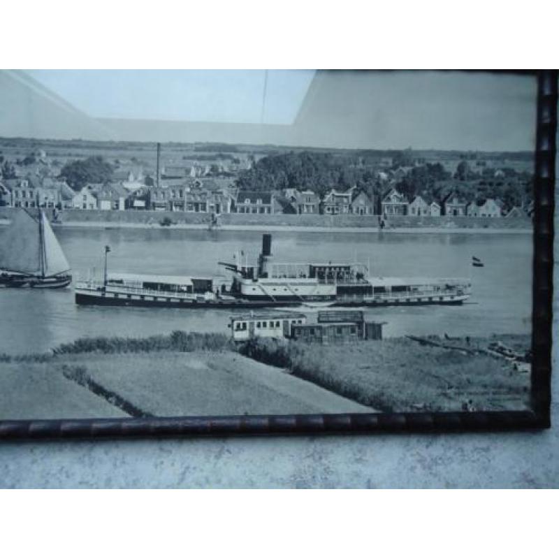 1931schepen op de Lek bij Lekkerkerk gigantische Fotolitho