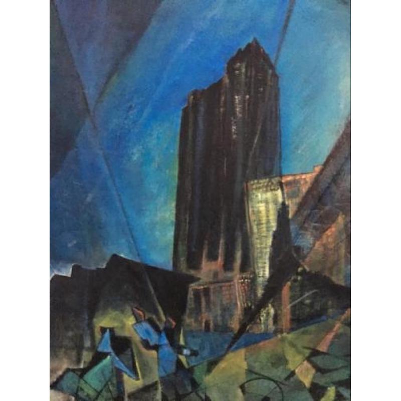 Abstract schilderij van de janrz