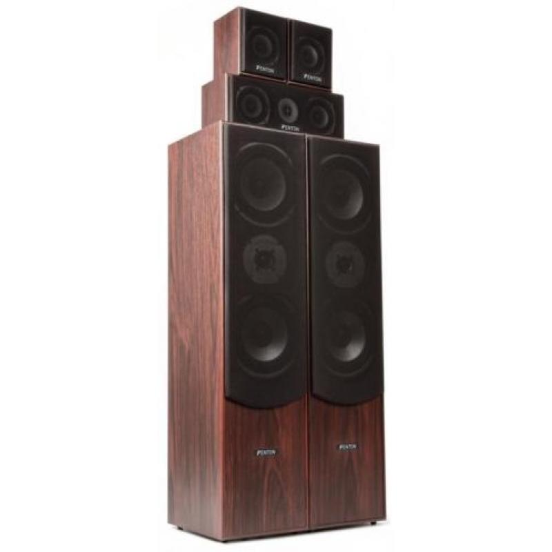 Fenton Thuis bioscoop speaker systeem - Walnoot - 5 delig