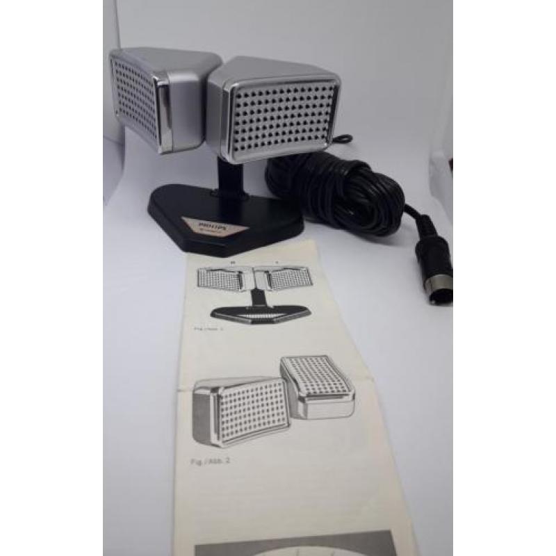 Philips N8402 stereo bandrecorder microfoon met lange kabel