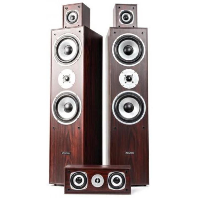 Fenton Thuis bioscoop speaker systeem - Walnoot - 5 delig
