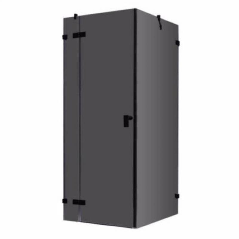 AWT Douchecabine LAS1000-B zwart 100x100 links