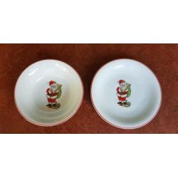Kerstbordje en kommetje, porcelana Réaal Brasil