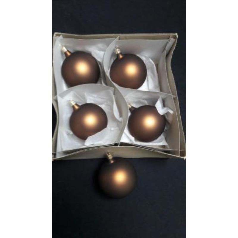 Goud/Oranje en Bruine Kerstballen