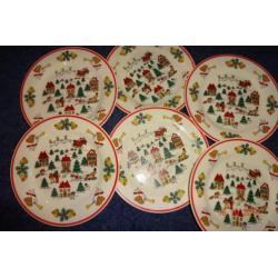 Kerst bordjes 6 stuks
