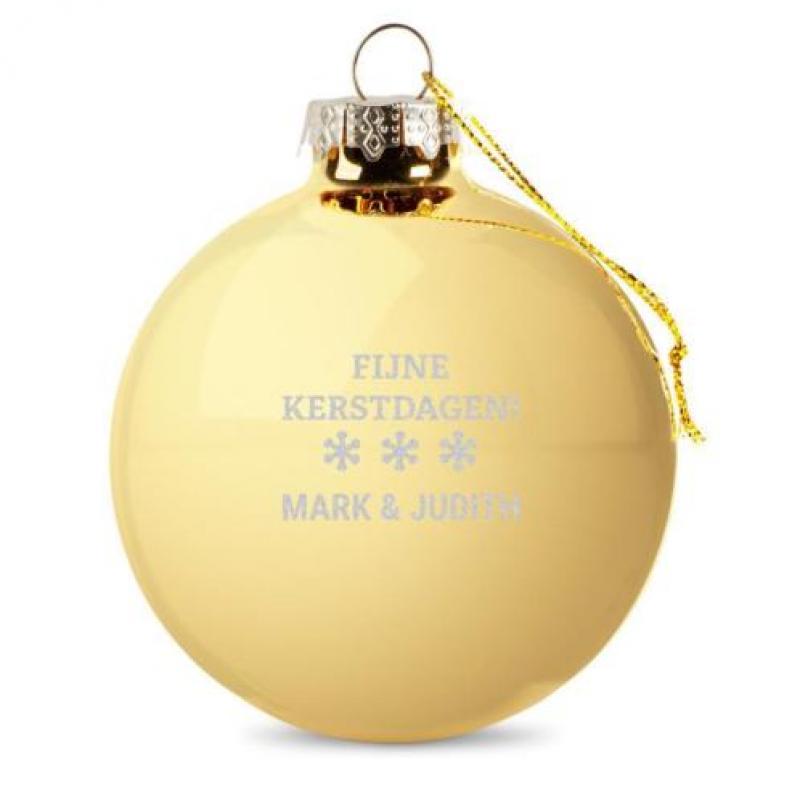 Kerstbal - Glas - Goud (4 stuks)