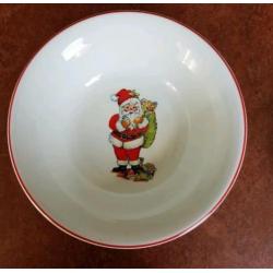 Kerstbordje en kommetje, porcelana Réaal Brasil