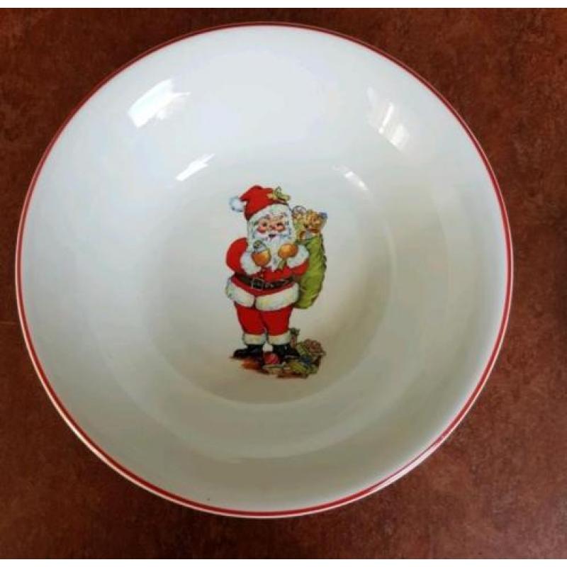 Kerstbordje en kommetje, porcelana Réaal Brasil