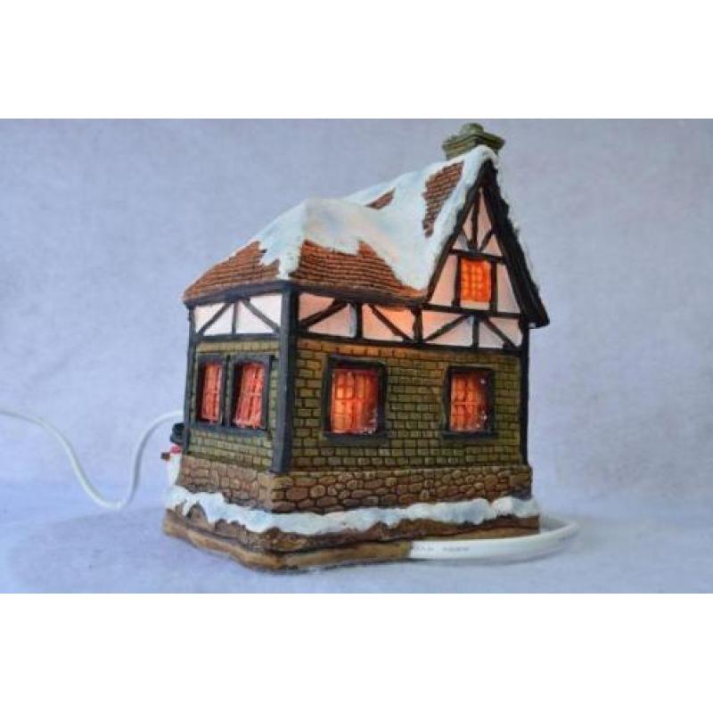 Luville Kerstdorp Huis met Sneeuwpop