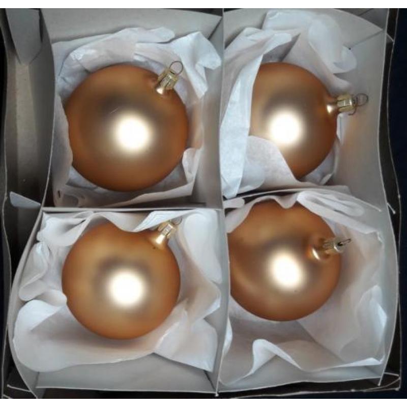 Goud/Oranje en Bruine Kerstballen