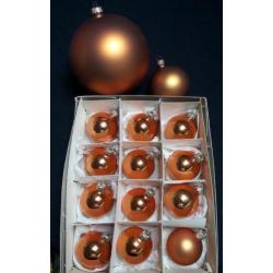 Goud/Oranje en Bruine Kerstballen