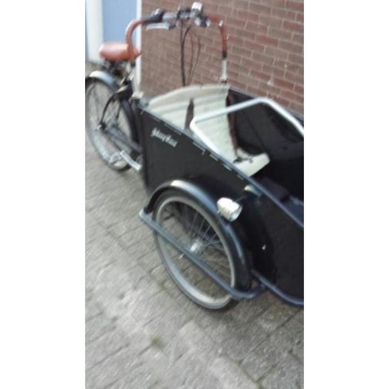 Originele elektrische Johnnyloco bakfiets+huif