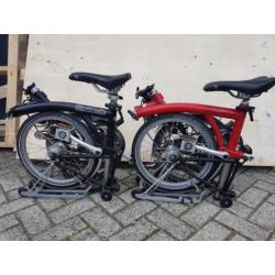 2 vouwfietsen Brompton 3 versnellingen