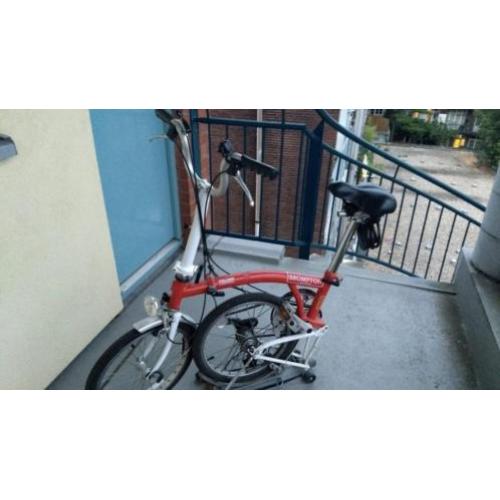 Bromptom vouwfiets te koop. 3 versnellingen. 1 vouwpedaal.