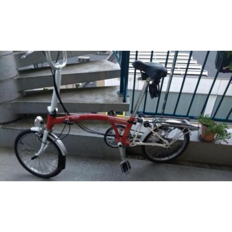 Bromptom vouwfiets te koop. 3 versnellingen. 1 vouwpedaal.