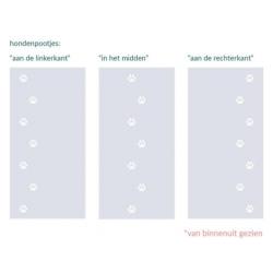 statische raamfolie - hondenpootjes - Uniquewinkel