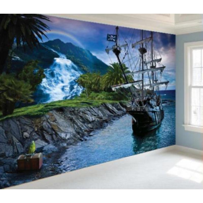 Piratenbehang VLIES, Piraten fotobehang Piratenschip XL