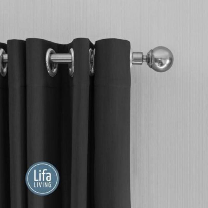 Lifa Living Gordijnen Grijs Haken - 150 x 250 cm