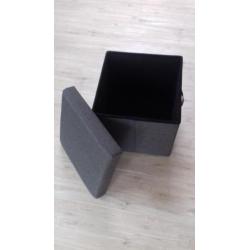 Opvouwbare poef met opbergruimte NIEUW 38x38x38cm