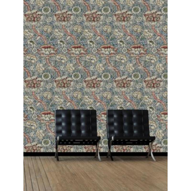 twee rollen behang William Morris Wandle nieuw
