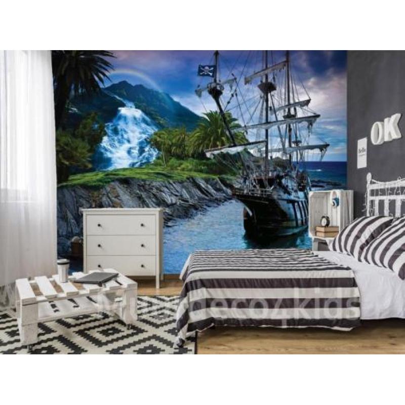Piratenbehang VLIES, Piraten fotobehang Piratenschip XL